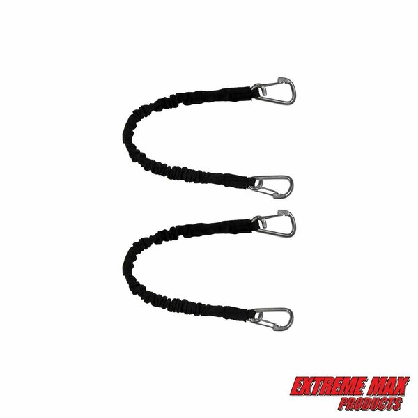 Extreme Max Extreme Max 3006.2882 BoatTector High-Strength Line Snubber&Storage Bungee Value-18" w Medium Hooks 3006.2882